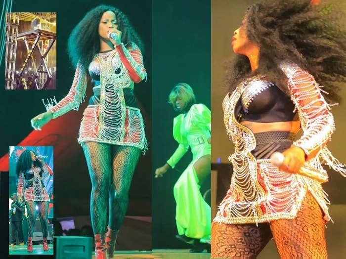 This was the first outfit Sheebah rocked at the Omwooyo concert
